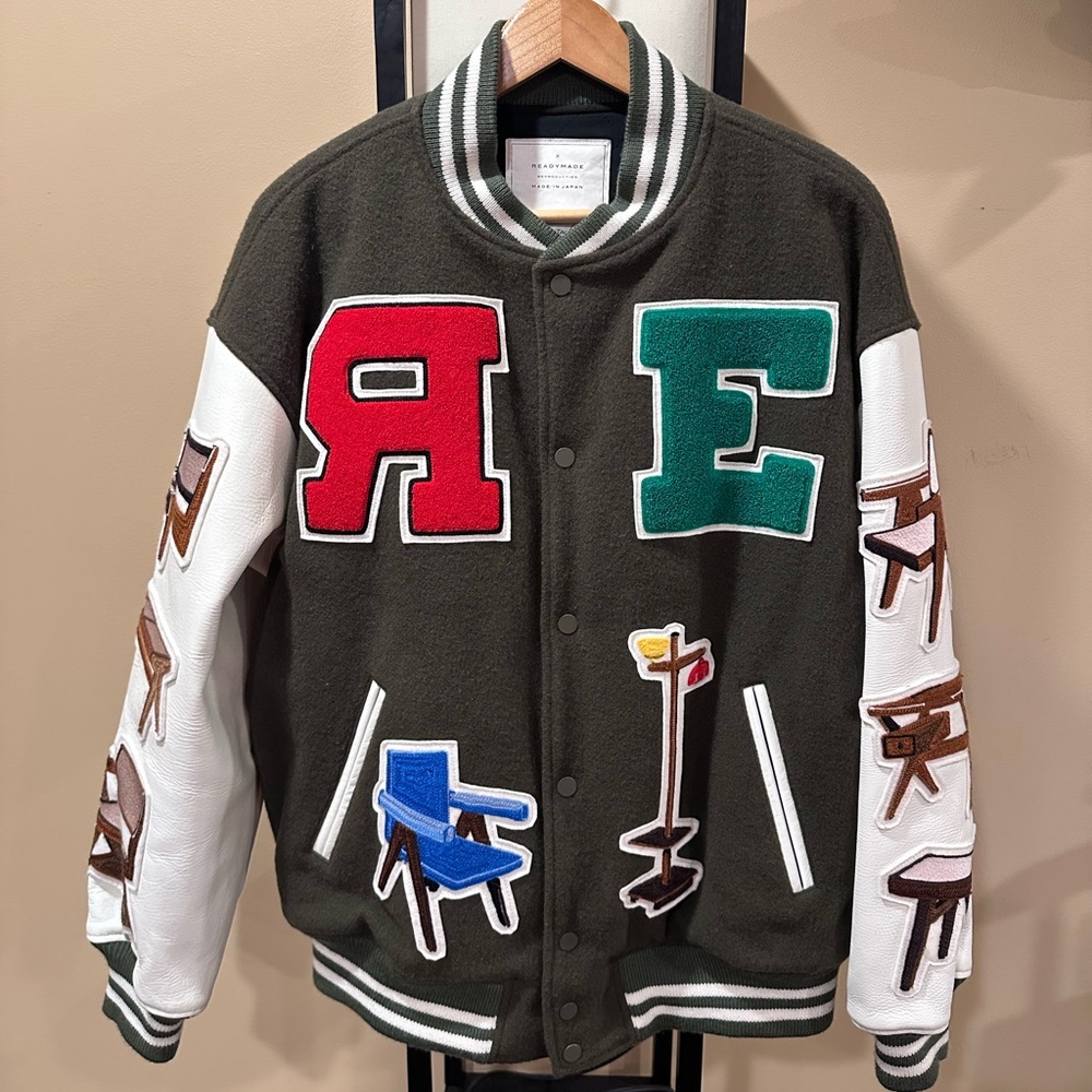 Readymade Chair Logos Varsity Lettermen Green Jacket - Picture 2 of 14